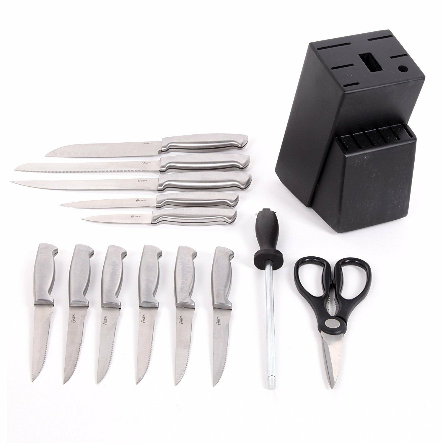 Oster Baldwyn Cutlery Block Set Knife 14 pc Stainless Steel Kitchen Knives, NEW - Fresh Stock Dated January 2026