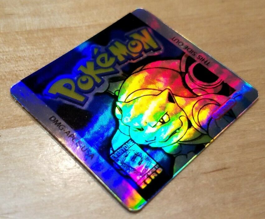 ☆ SUMMER SALE ☆1 NINTENDO GAME BOY COLOR POKEMON BLUE HOLO CART LABEL STICKER - Fresh Stock Dated February 2026