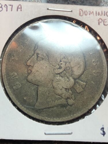 SASA Original Surfaces DOMINICAN REPUBLIC SILVER 1 PESO 1897 A - Fresh Stock Dated December 2025