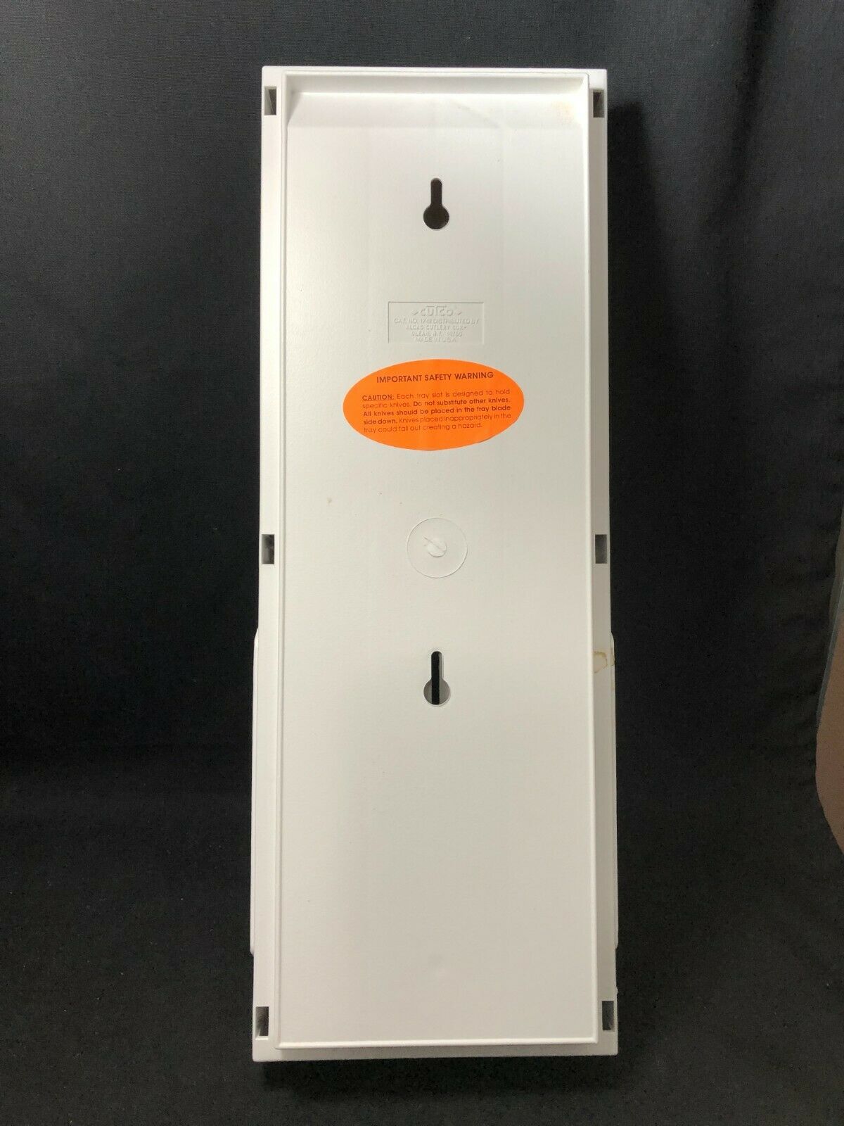 White CUTCO Knives Rack Kitchen Storage 5 Knife Plastic Holder Wall or Drawer - Fresh Stock Dated February 2026