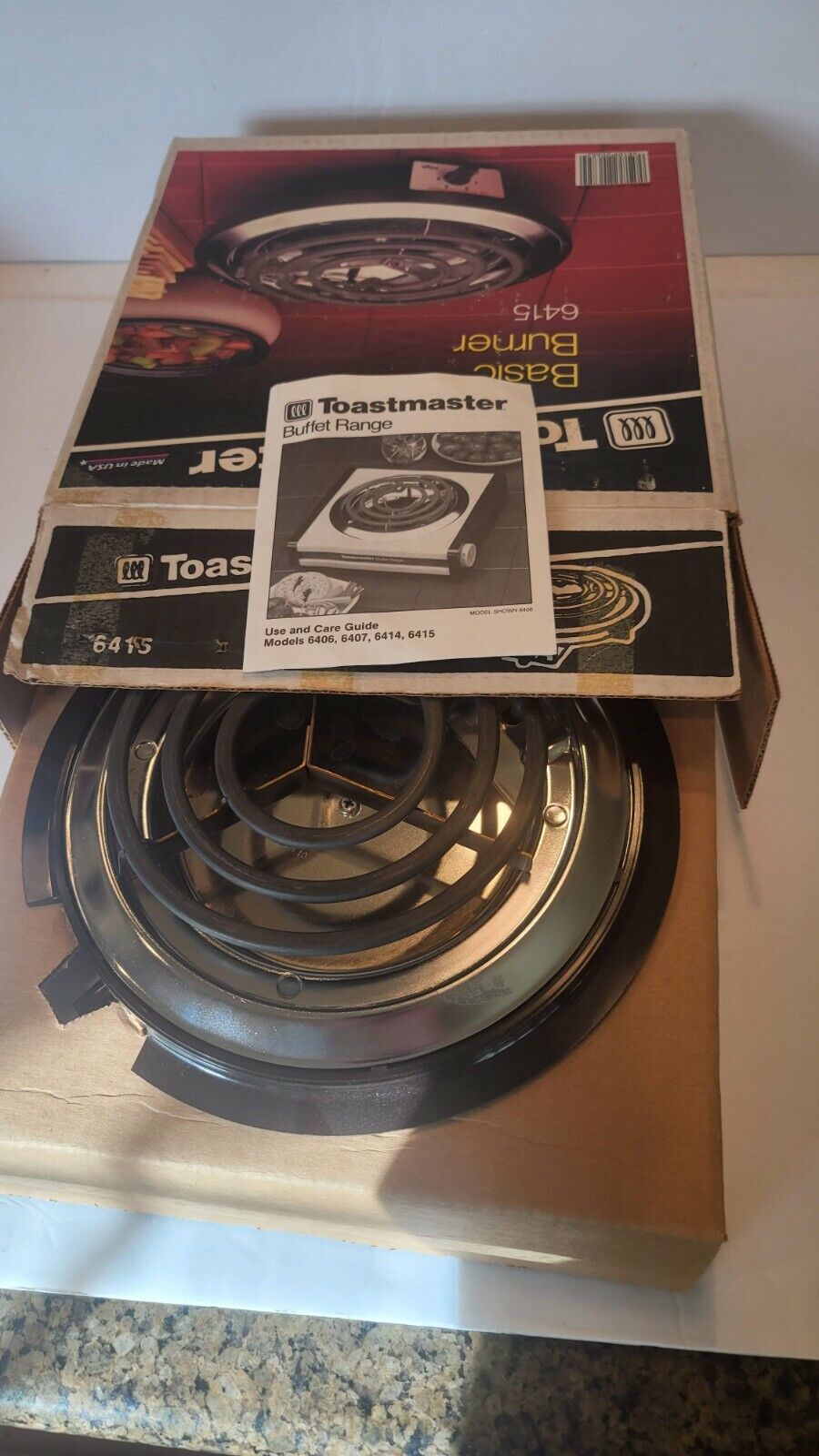 Toastmaster Basic Countertop Single Electric Burner 6415 - Fresh Stock Dated February 2026