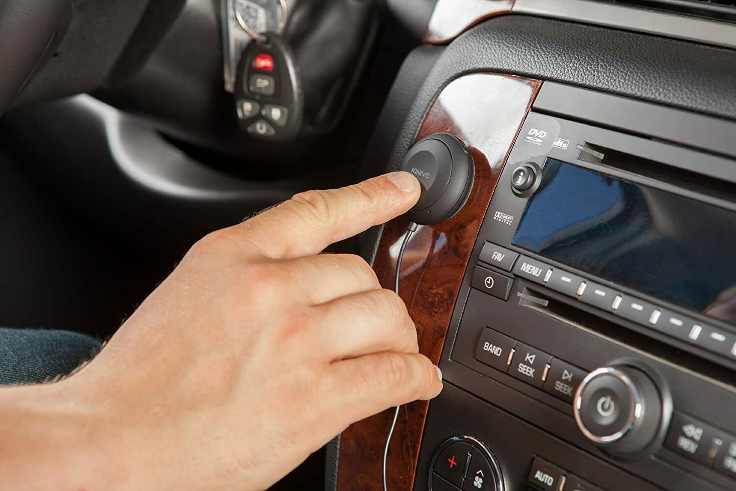 Kinivo BTC450 Bluetooth Car Kit Hands-Free Adapter for Cars with 3.5mm Aux Input - Fresh Stock Dated December 2025