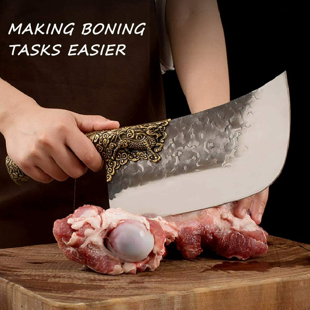 Kitchen Knife Chef Cutlery Steak  Professional Cleaver Butcher Sharp Meat Knives - Fresh Stock Dated January 2026