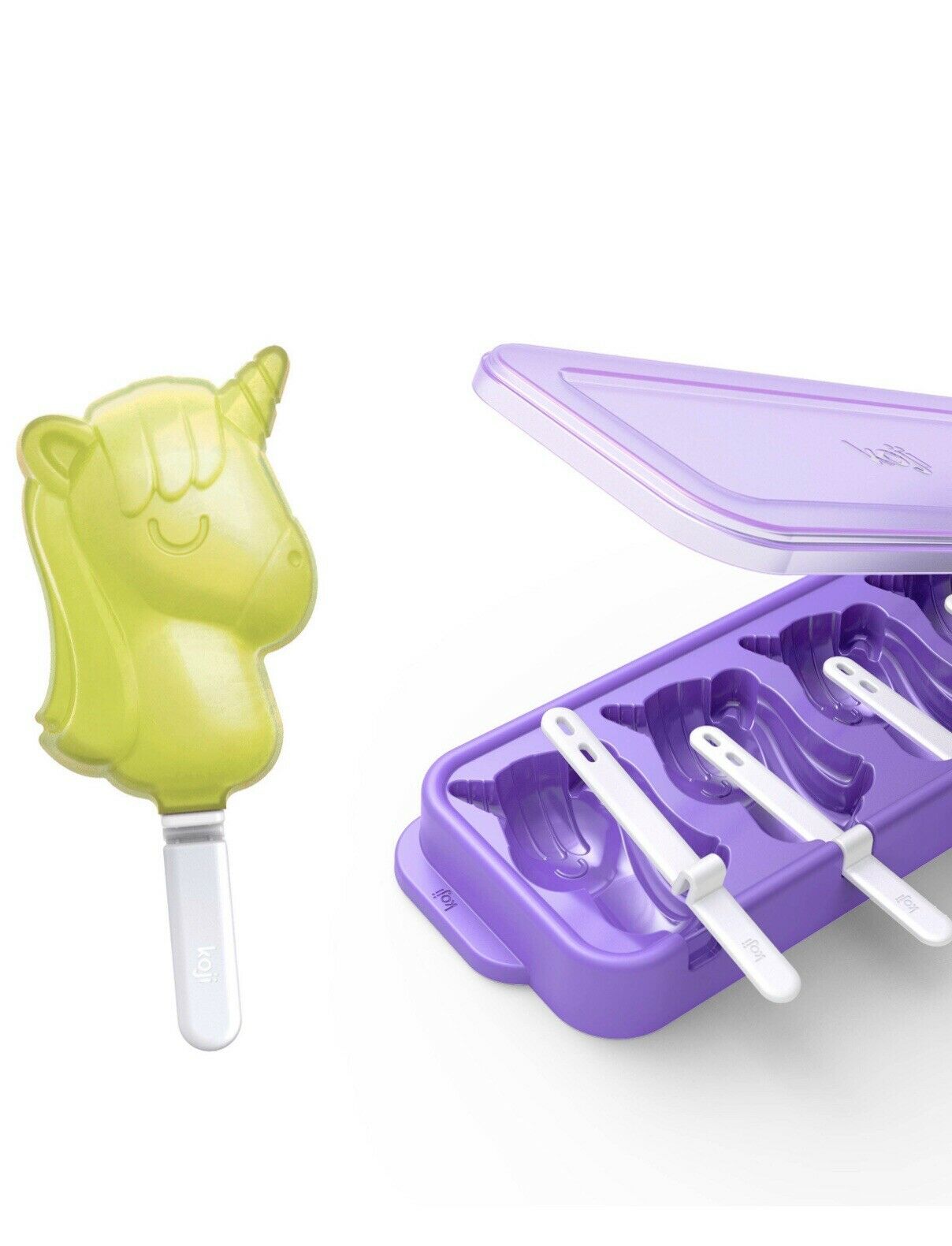 Koji Unicorn Pops 4 Silicone Molds NEW Ice Pop - Fresh Stock Dated February 2026