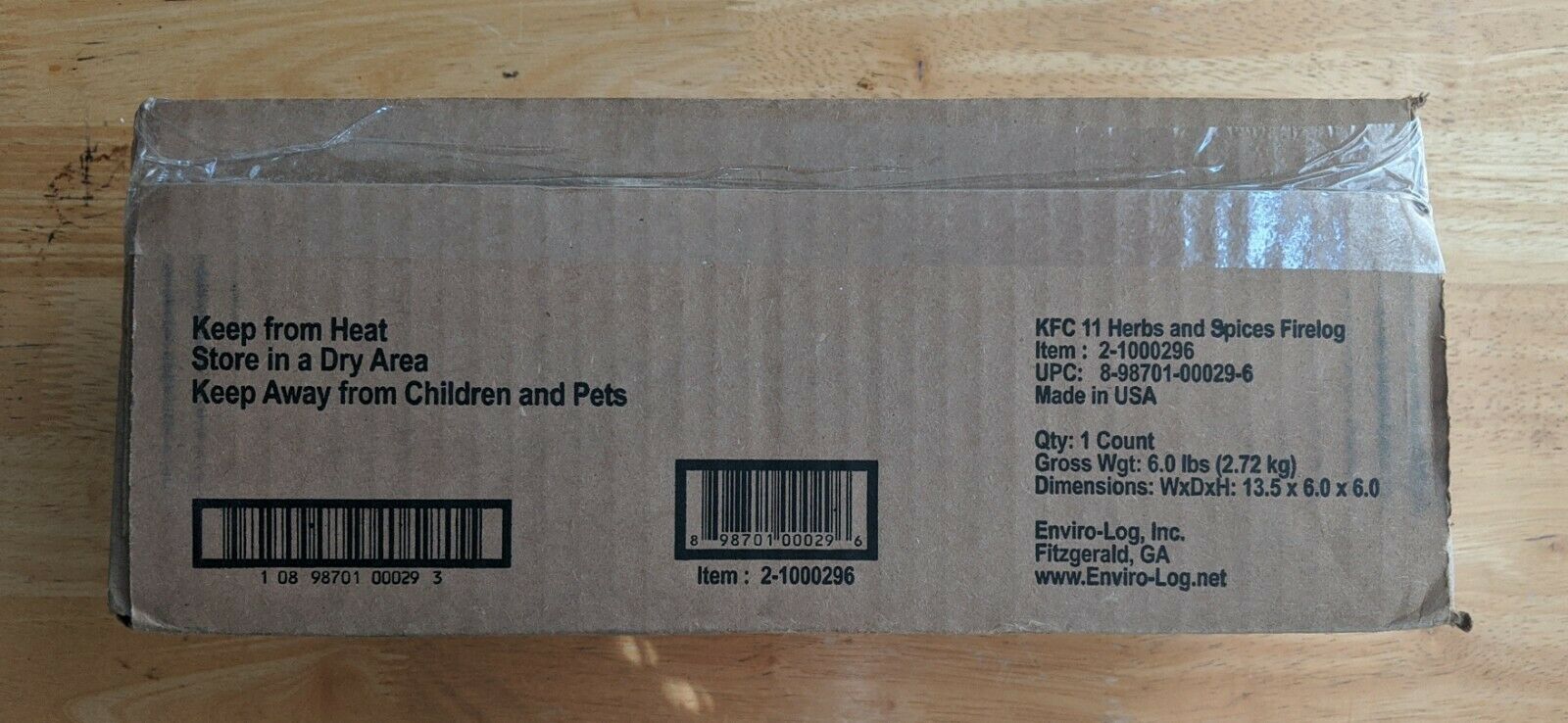 💎 KFC Limited-Edition 11 Herbs & Spices Firelog - FREE Shipping 💎 - Fresh Stock Dated January 2026