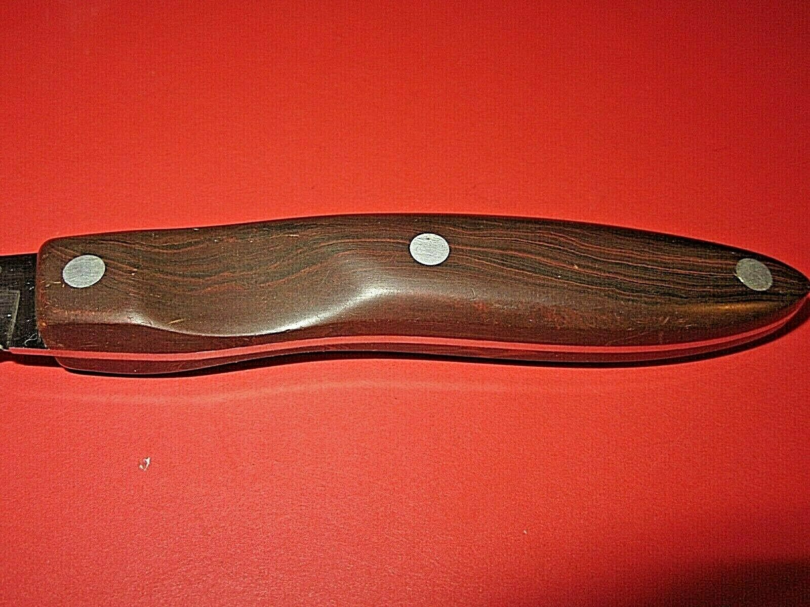 Vintage Cutco No 1020 Paring KNIFE serrated blade Brown Swirl Handle - Fresh Stock Dated January 2026