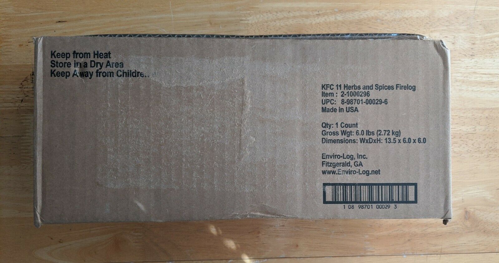 💎 KFC Limited-Edition 11 Herbs & Spices Firelog - FREE Shipping 💎 - Fresh Stock Dated January 2026