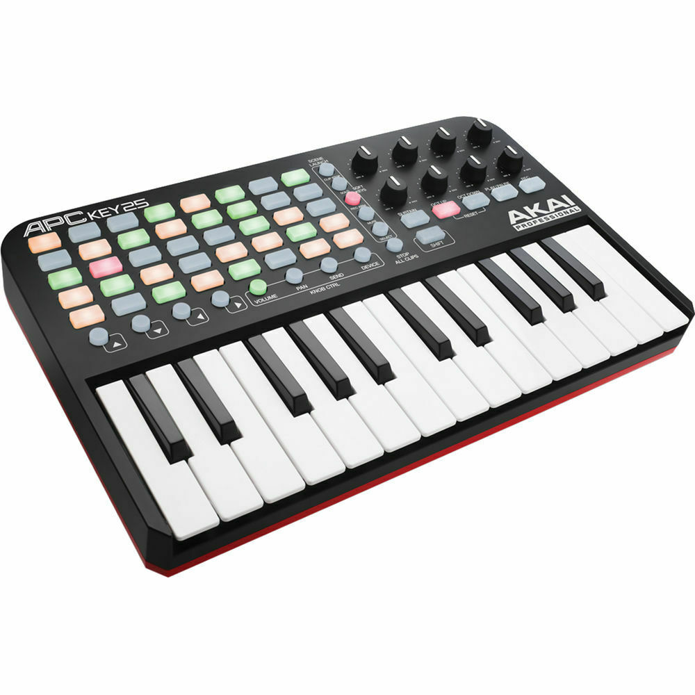 Akai Professional APC KEY 25 Keyboard Controller with Cable, USB Hub, & Cloth - Fresh Stock Dated December 2025