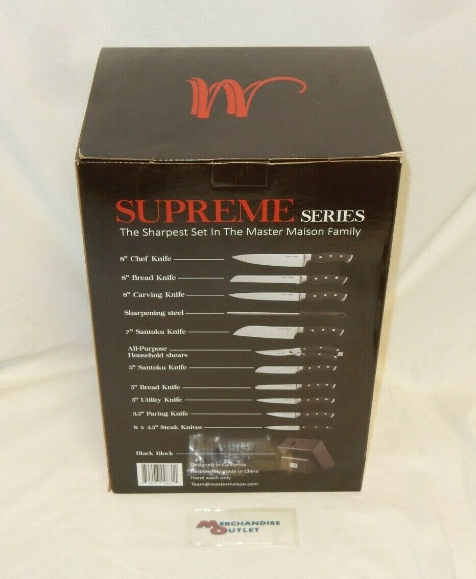 Master Maison Supreme Series 19 Piece Knife/Block Set - Fresh Stock Dated January 2026