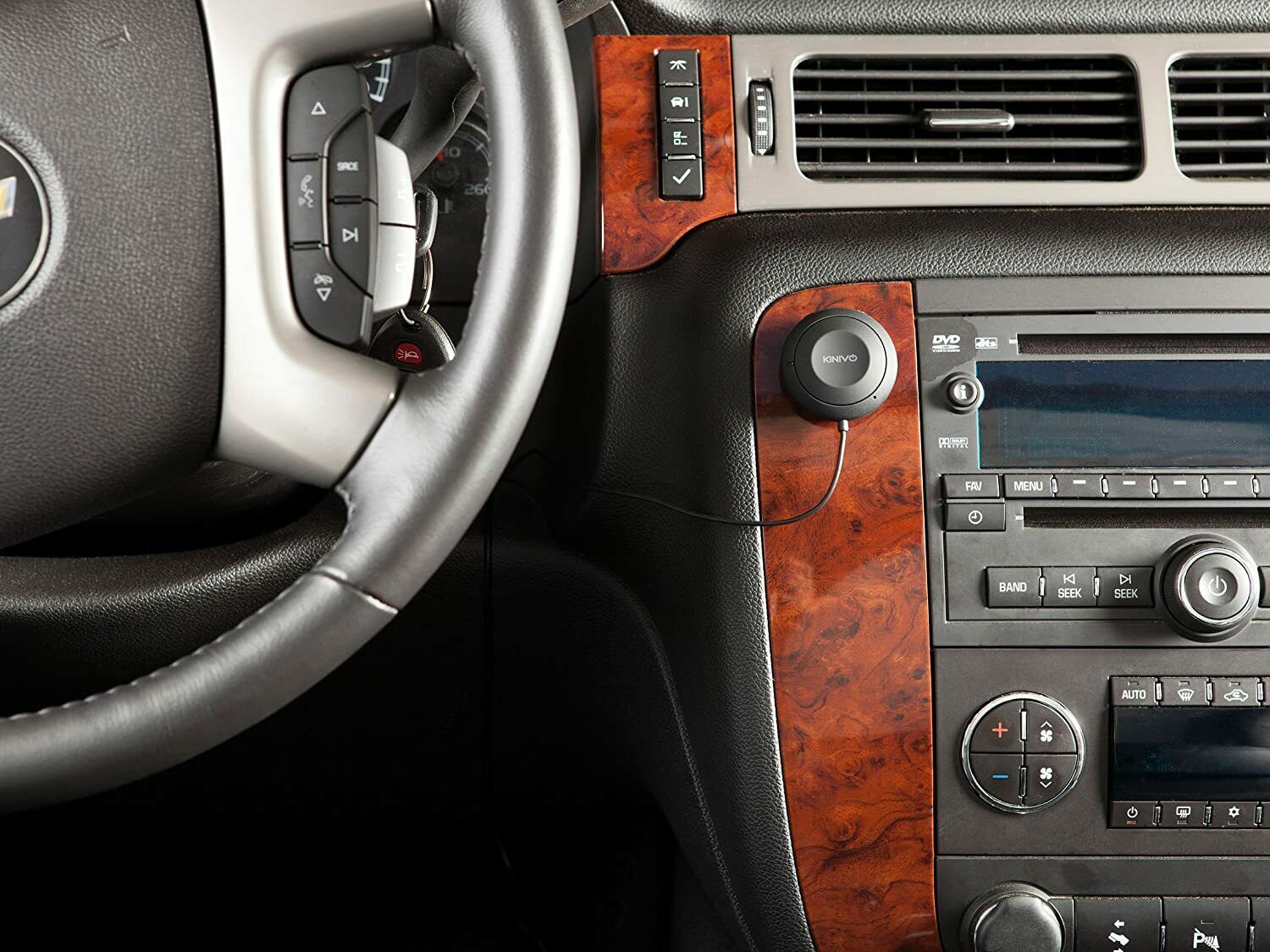 Kinivo BTC450 Bluetooth Car Kit Hands-Free Adapter for Cars with 3.5mm Aux Input - Fresh Stock Dated December 2025