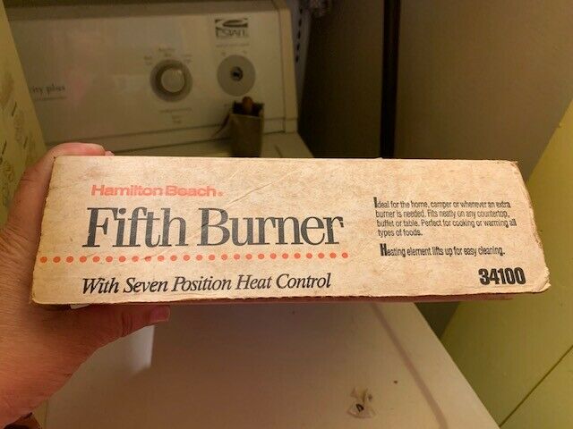 Vintage Hamilton Beach Fifth Burner Hot Plate Model 34100 Tested & Works NIB - Fresh Stock Dated February 2026