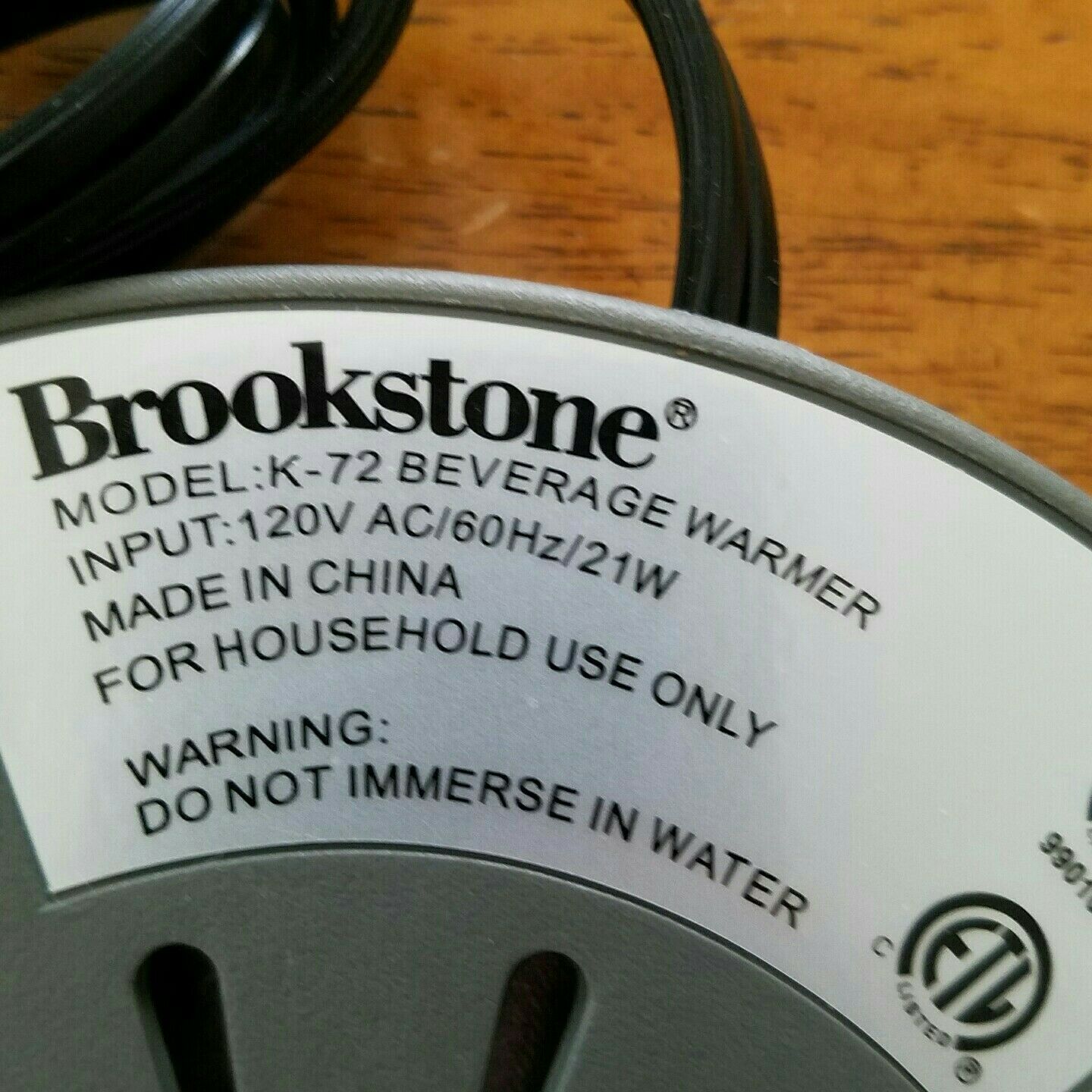 Brookstone Beverage Warmer w/ Hi and Low Settings K-72 New Open Box - Fresh Stock Dated February 2026