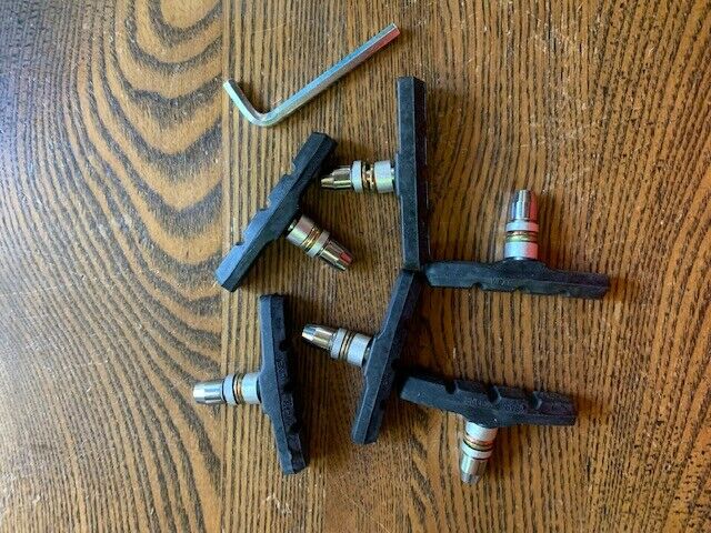 Bike Brake Pads Set, 3 Pairs Road Mountain Bicycle V-Brake Blocks Shoes - Fresh Stock Dated December 2025