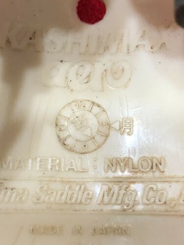 ORIGINAL 80s WHITE KASHIMAX AERO SEAT WITH STAMPED GUTS OLD SCHOOL BMX - Fresh Stock Dated December 2025