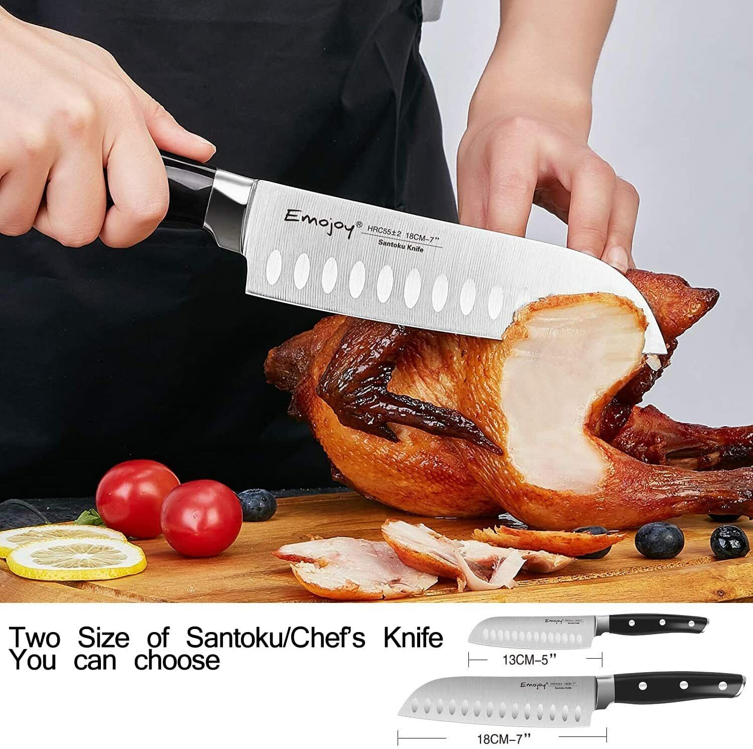 Knife Set, 22-Piece Kitchen Knife Set with Block Wooden German Stainless Steel - Fresh Stock Dated February 2026