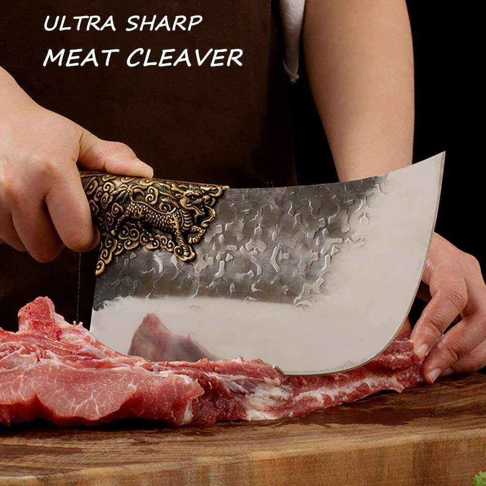 Kitchen Knife Chef Cutlery Steak  Professional Cleaver Butcher Sharp Meat Knives - Fresh Stock Dated January 2026