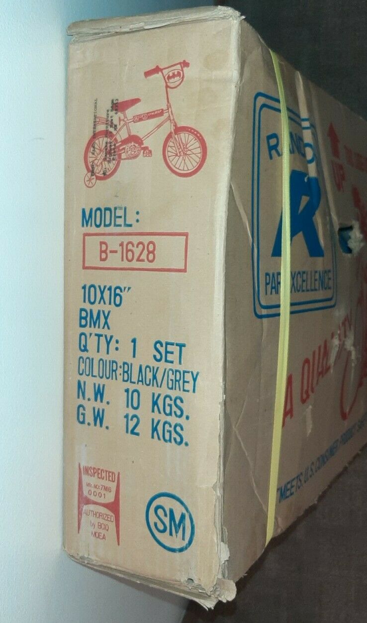Vintage New Old Stock in Box Rand Randor Model B-1628 BMX Bicycle 10x16