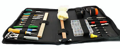 WATCH REPAIR KIT DELUXE 28 PC SET CARRYING CASE WATCHMAKING TOOL - Fresh Stock Dated December 2025