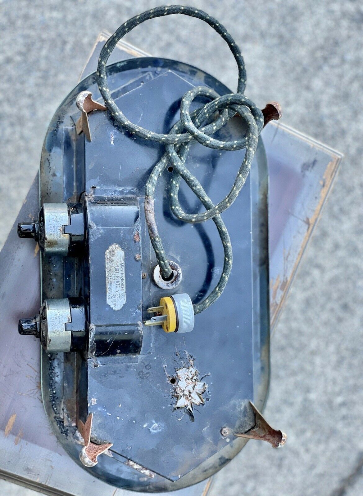 VINTAGE WESTINGHOUSE 2 BURNER ELEC HOT PLATE Blue PORCELAIN TOP RETRO **WORKS - Fresh Stock Dated February 2026