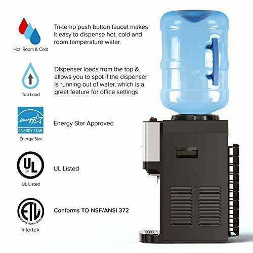 Brio Limited Edition Top Loading Countertop Water Cooler Dispenser with Hot Cold - Fresh Stock Dated February 2026