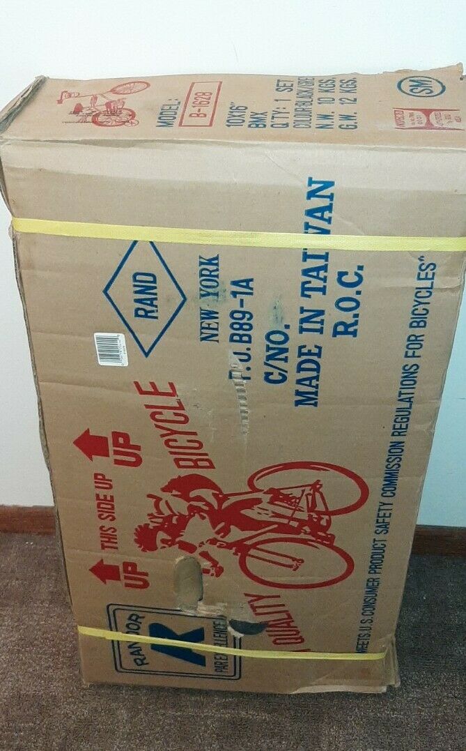 Vintage New Old Stock in Box Rand Randor Model B-1628 BMX Bicycle 10x16