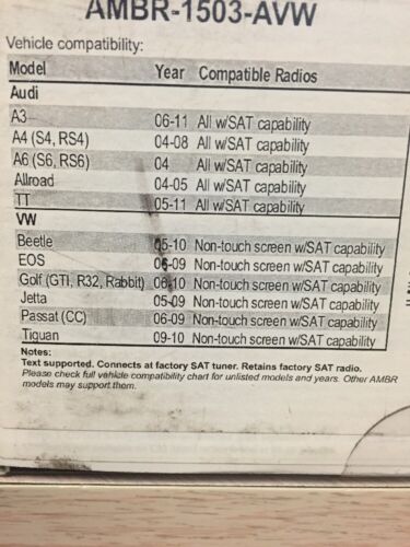 Audiovox Driven by Dice MediaBridge AMBR-1503-AVW w/ FREE Belkin 3.5mm aux cable - Fresh Stock Dated December 2025