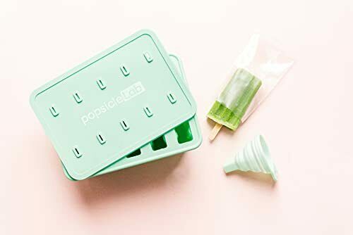 PopsicleLab Popsicle Mold Set, Ice Cream Ice Pop Molds, 50 Popsicle Bags, Funnel - Fresh Stock Dated February 2026