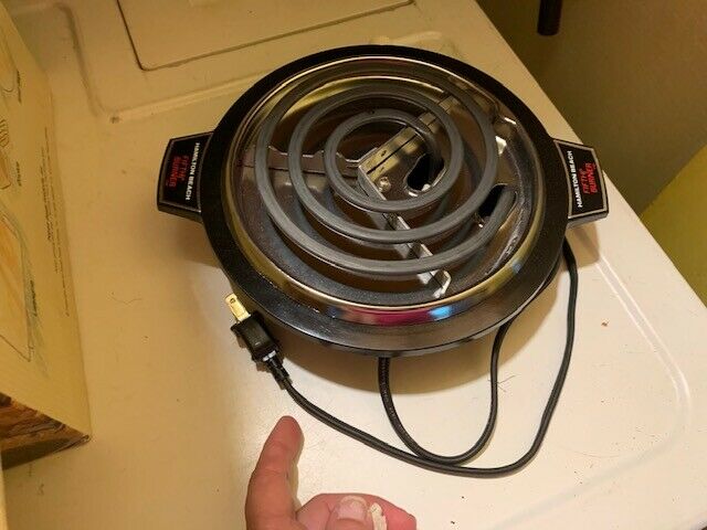 Vintage Hamilton Beach Fifth Burner Hot Plate Model 34100 Tested & Works NIB - Fresh Stock Dated February 2026