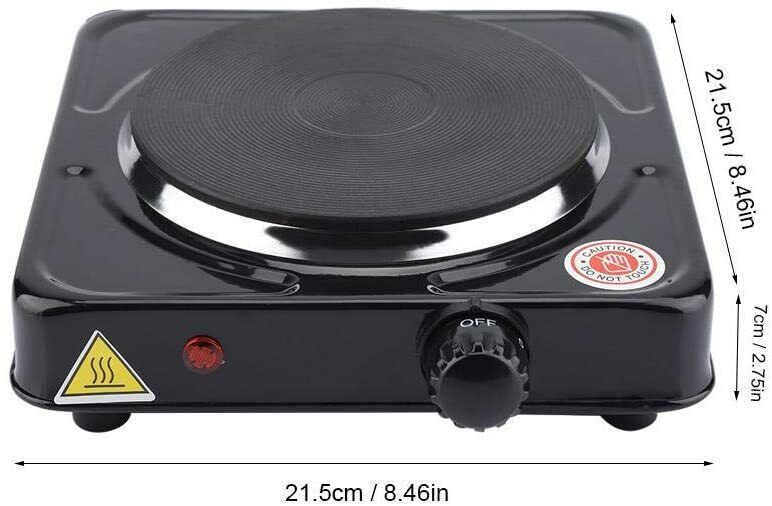 New 1000W Portable Single Electric Hot Plate Cooker Hotplate Stove Home Caravan - Fresh Stock Dated February 2026