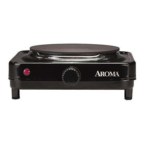 Aroma Housewares AHP-303/CHP-303 Single Hot Plate, Black - Fresh Stock Dated February 2026