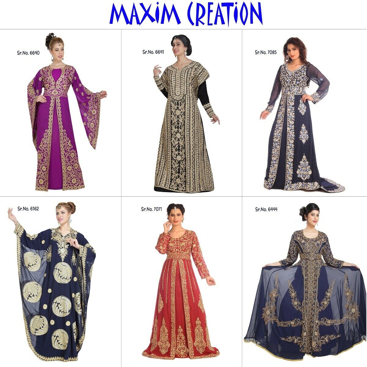 Dubai Farasha Dress Moroccan Kaftan Tea Party Gown Maxi Hand Embroidery 8358 - Fresh Stock Dated December 2025