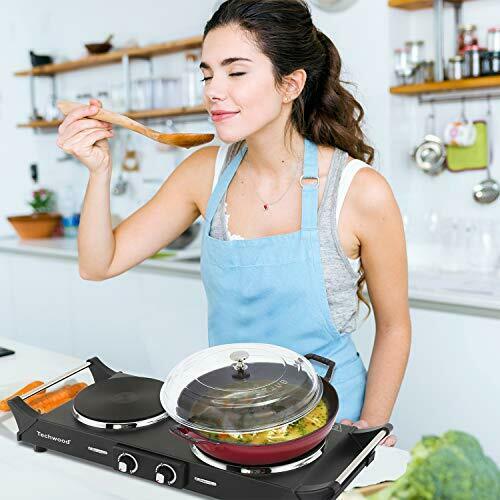 Techwood Hot Plate Electric Single Burner 1800W Portable Burner for Cooking - Fresh Stock Dated February 2026