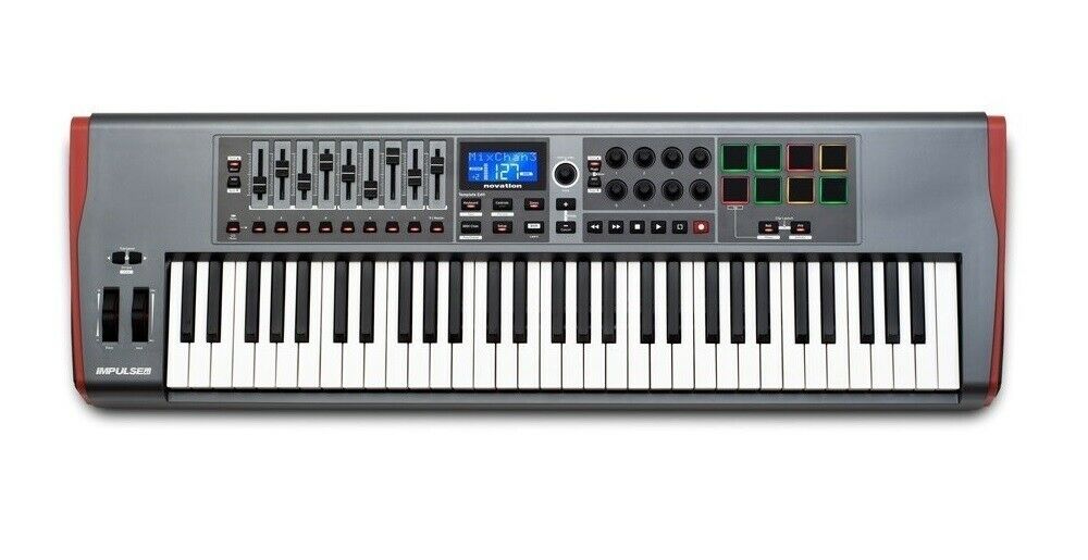 Novation Impulse 61 with Sustain Pedal and Knox Adjustable Keyboard Stand - Fresh Stock Dated December 2025