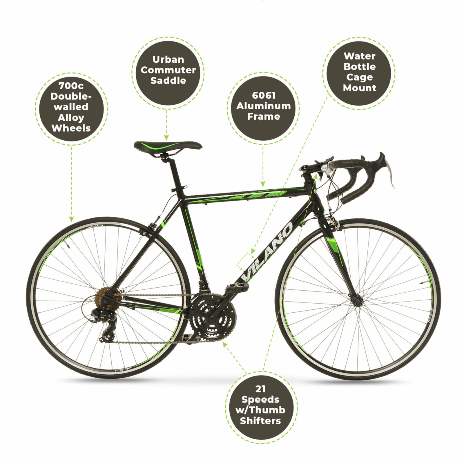 Vilano R2 Commuter Aluminum Road Bike 21 Speed 700c - Fresh Stock Dated December 2025