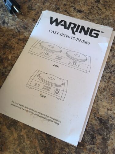 Waring Professional 1300-Watt Extra/Portable Electric Burner SB30 - Fresh Stock Dated February 2026