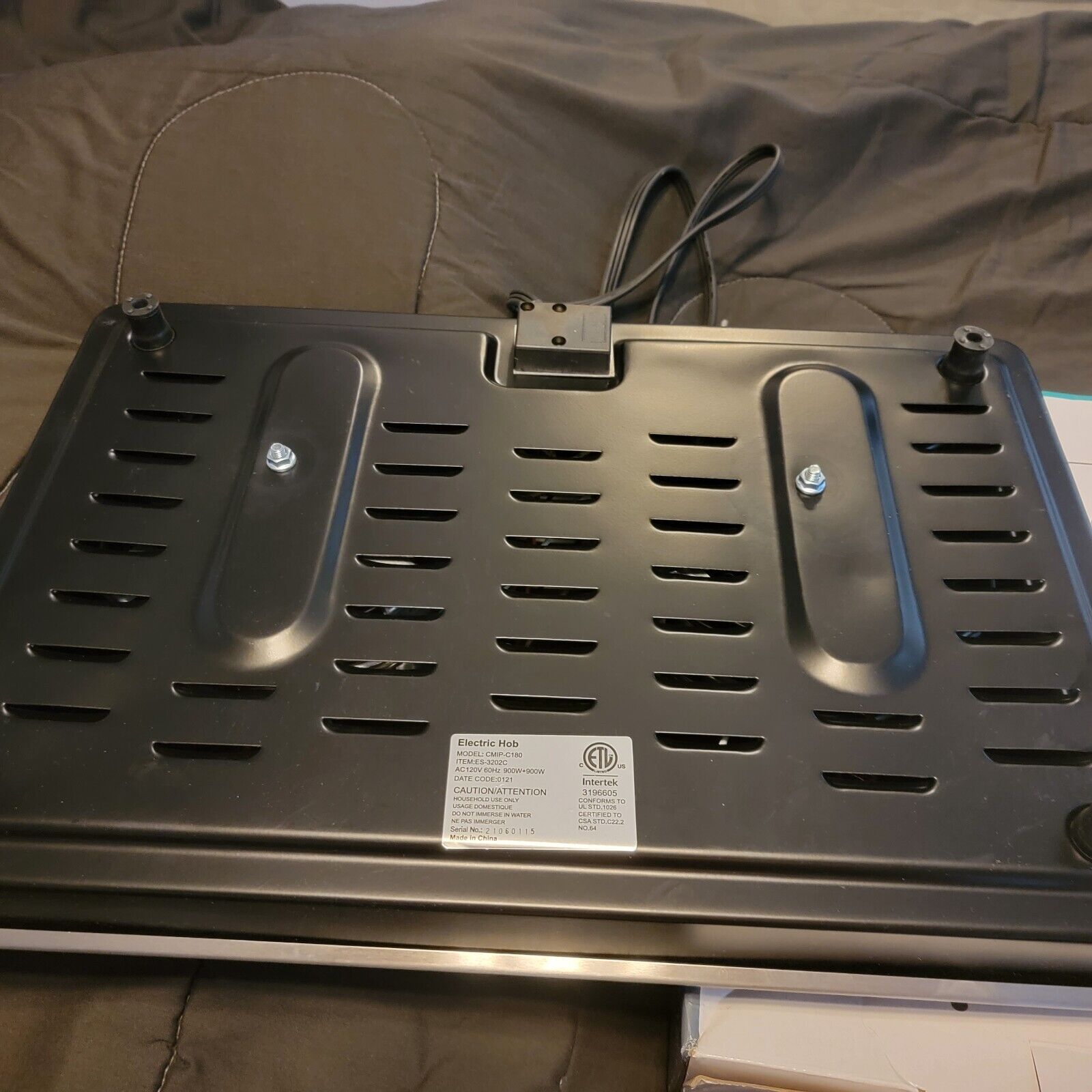 Cusimax CMHPC802019 1800W Double Hot Plate Burner -  Silver Countertop Unit - Fresh Stock Dated February 2026