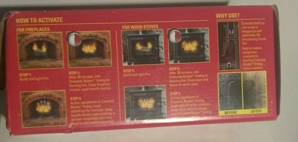 PINE MOUNTAIN CREOSOTE BUSTER CHIMNEY CLEANING FIRELOG BURN TO CLEAN CHIMNEY D35 - Fresh Stock Dated December 2025