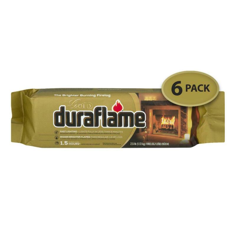 Duraflame Gold Brighter Burning 2.5Lb Firelogs, 6-Pack Case - Fresh Stock Dated January 2026