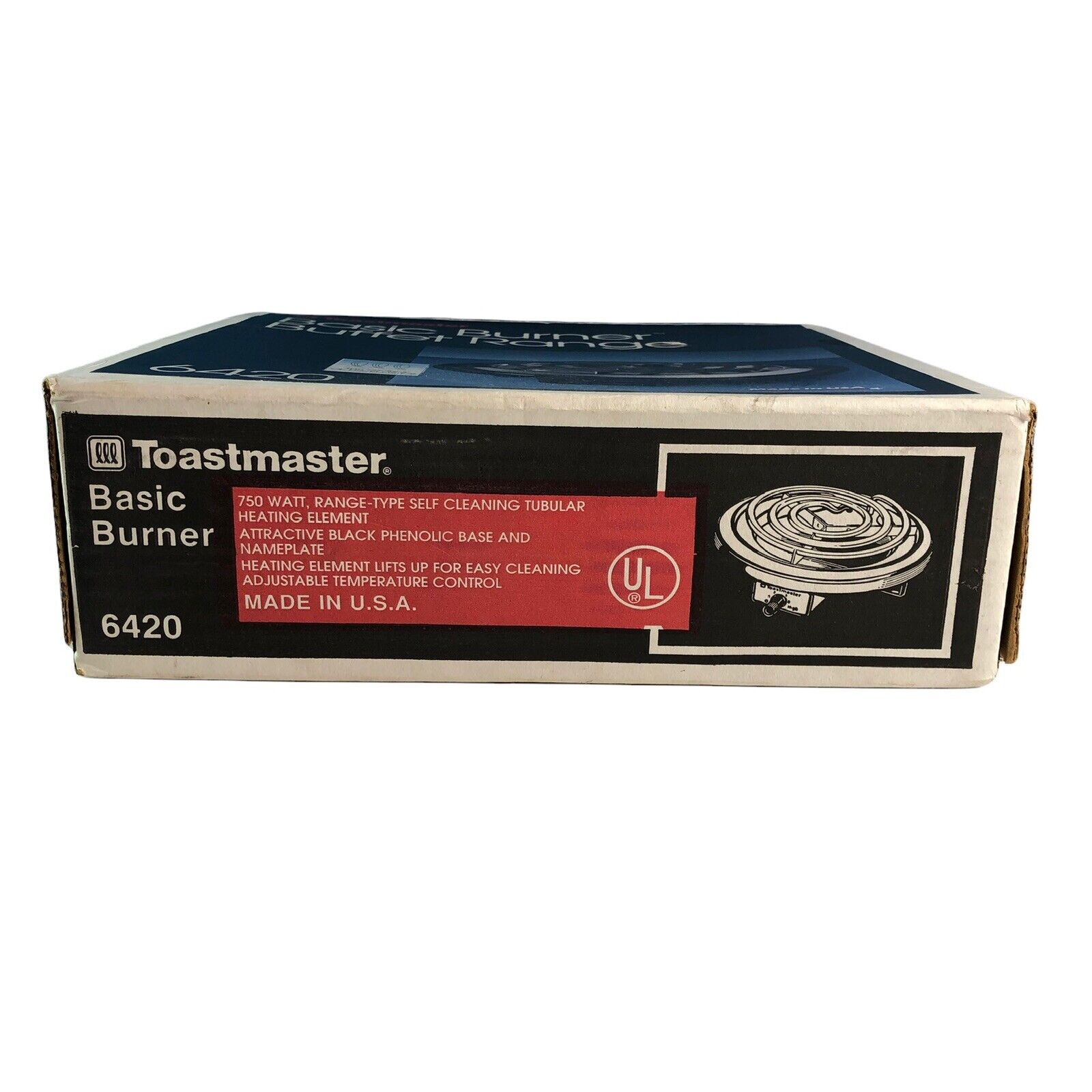 Vintage TOASTMASTER Basic Burner Single Burner Buffet Range #6420 NOS Sealed USA - Fresh Stock Dated February 2026