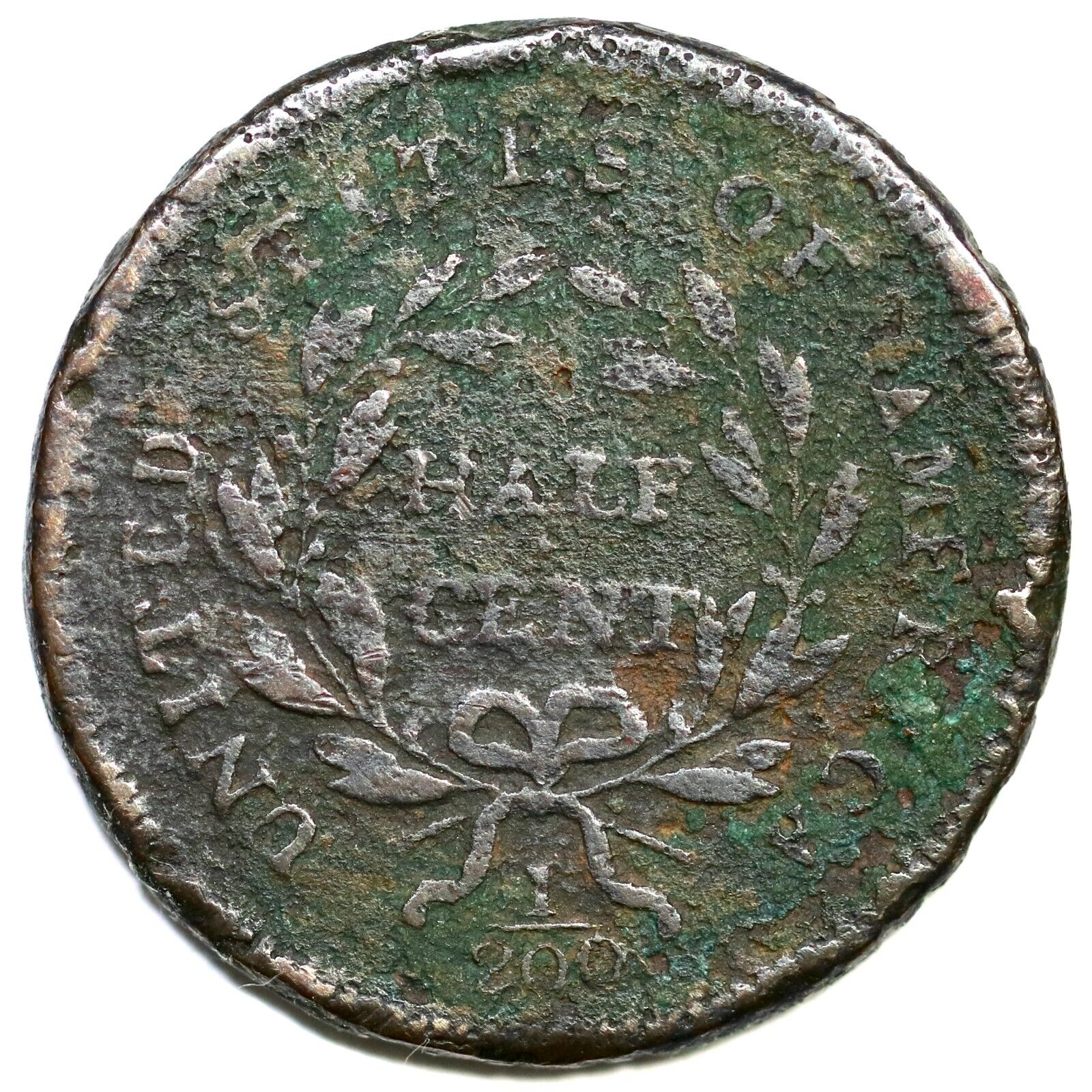 1795 C-1 R-2 Lettered Edge Liberty Cap Half Cent Coin 1/2c - Fresh Stock Dated December 2025