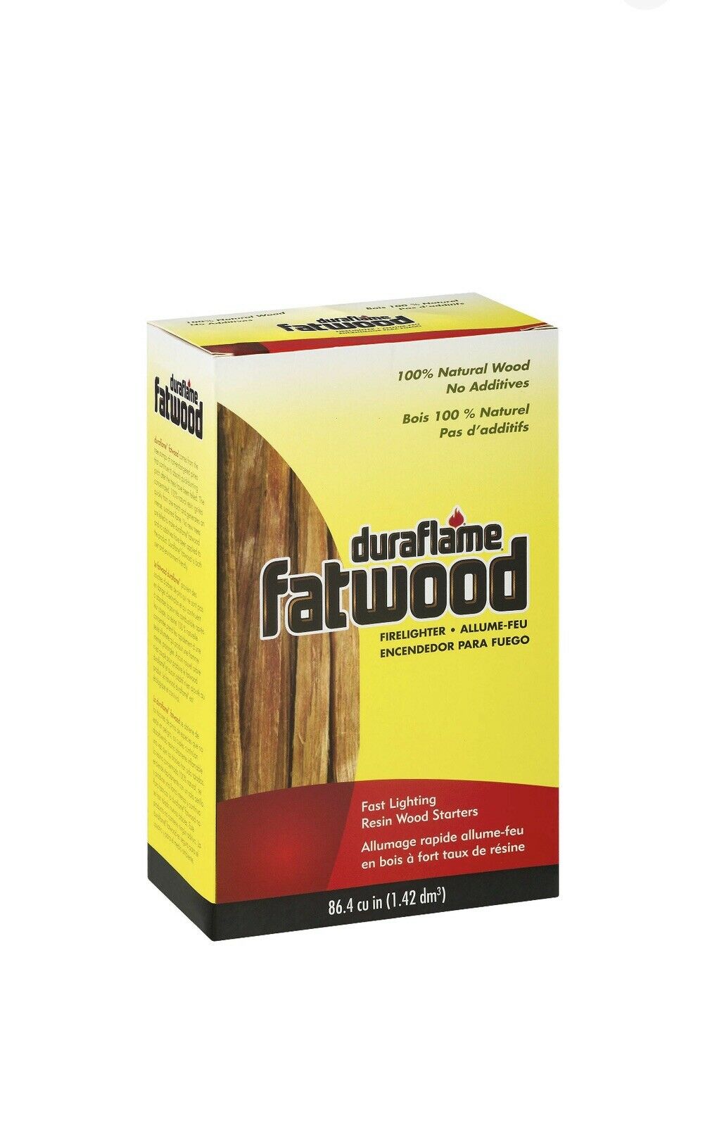 Duraflame Fatwood Firelighter Fast Lighting Resin Wood Starters 86.4 cu in - Fresh Stock Dated January 2026