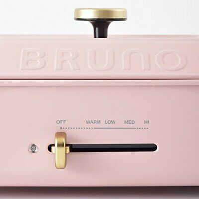 BRUNO Compact Hot Plate Flat & Takoyaki & Ceramic Coated Pan Pale Pin... - Fresh Stock Dated February 2026