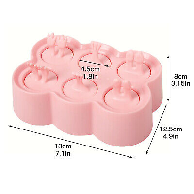 6 Grids Popsicle Mold Tray Ice Cream Maker DIY Homemade Silicone Frozen Mould. - Fresh Stock Dated February 2026