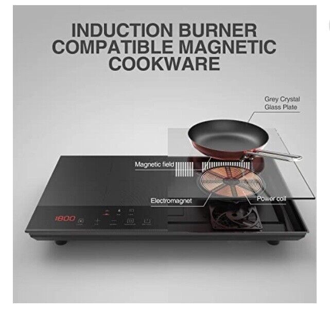 payisho double countertop burner induction cooker 1800watt Portable W/ Touch Led - Fresh Stock Dated February 2026