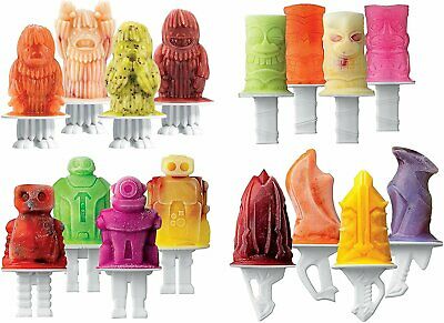 Tovolo 3D Ice Lolly/Pop Moulds, Set of 4, Yeti - Fresh Stock Dated February 2026