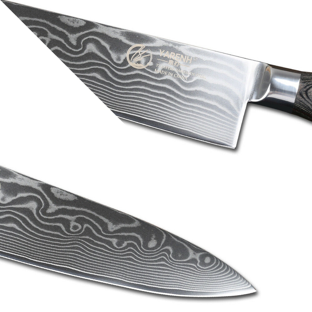 Yarenh Chef Knife 8 inch,Japanese Damascus Steel Kitchen Knives,Sharp Blade - Fresh Stock Dated January 2026