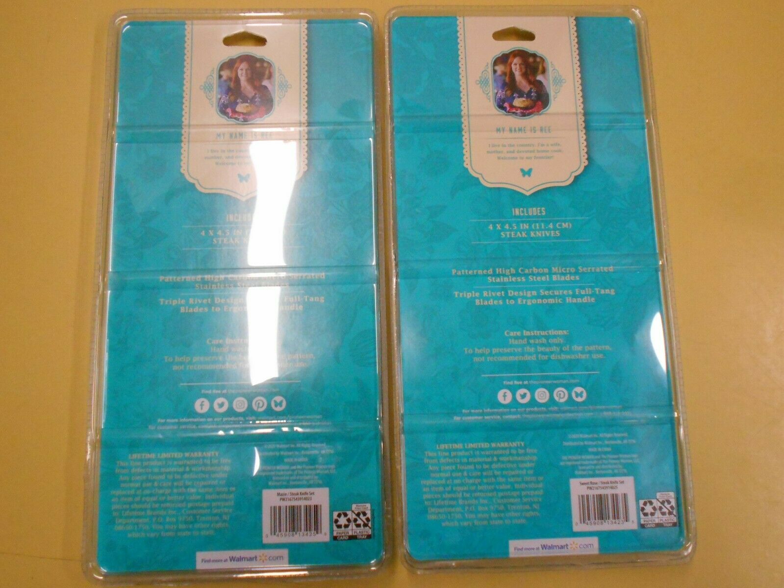 2 Pioneer Woman Floral Steak Knife Sets of 4 Knives NIP 2020 retired - Fresh Stock Dated February 2026