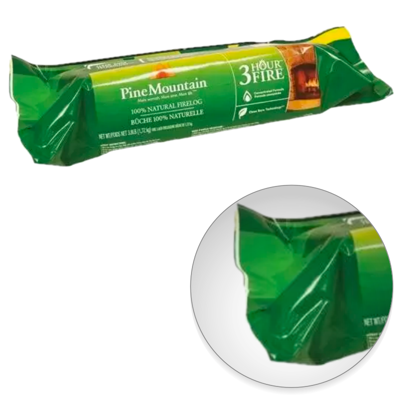 Lot of (9) Pine Mountain Traditional 3-Hour Single Firelog, Fireplaces 1 pack/ea - Fresh Stock Dated January 2026