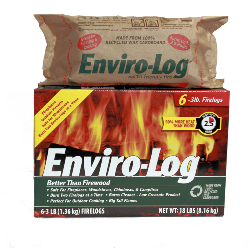 Enviro Log 6 Pack 3 Lb Firelog Case - Fresh Stock Dated January 2026