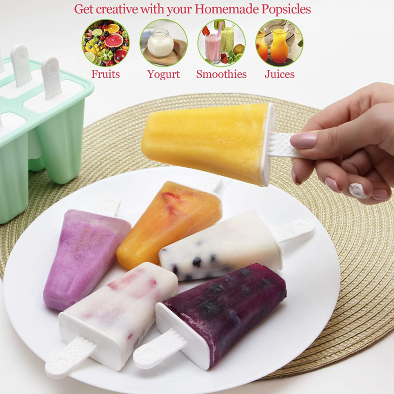 Popsicle Molds for Kids Silicone BPA Free with 2 Extra Reusable Sticks - Popsicl - Fresh Stock Dated January 2026